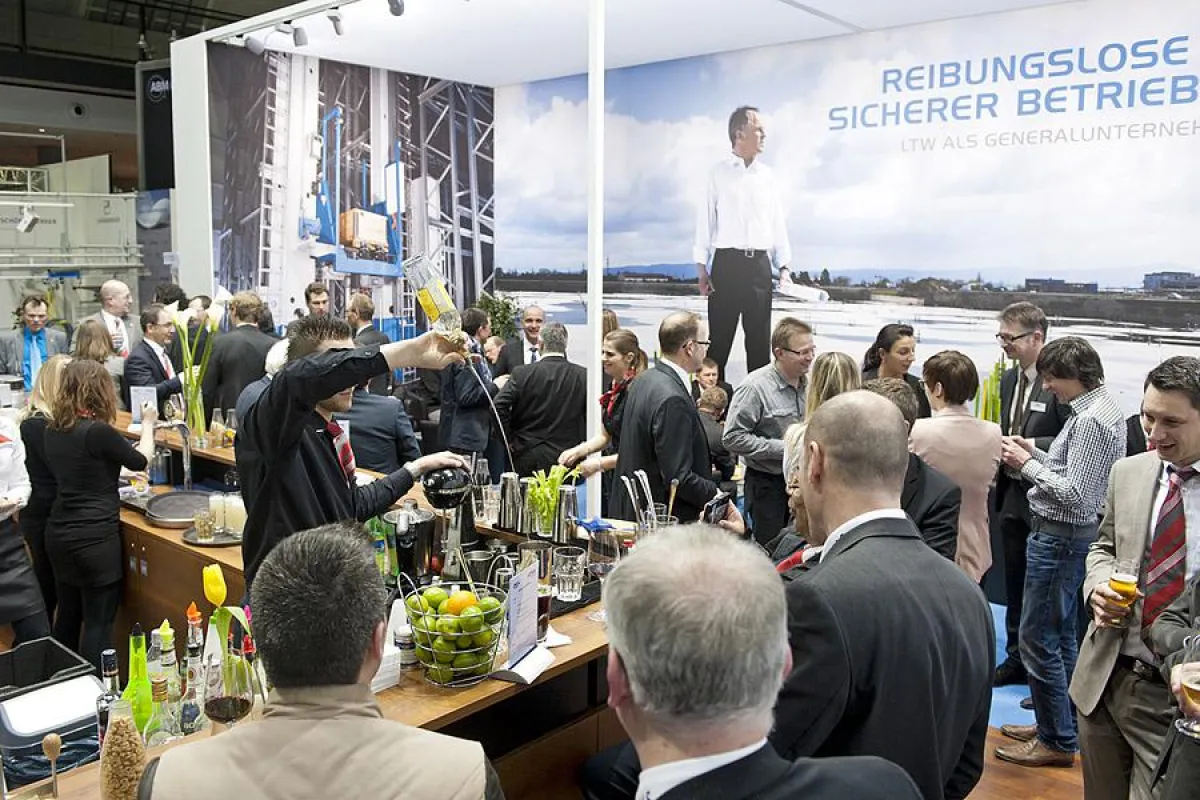 LTW-Messestand - Innenansicht Loungebereich