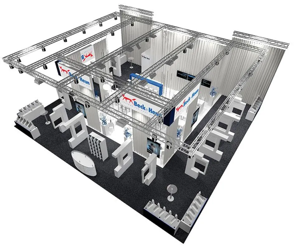Der Messestand von Beck+Heun ist mit 240 Quadratmetern größer als je zuvor (Quelle: Beck+Heun).