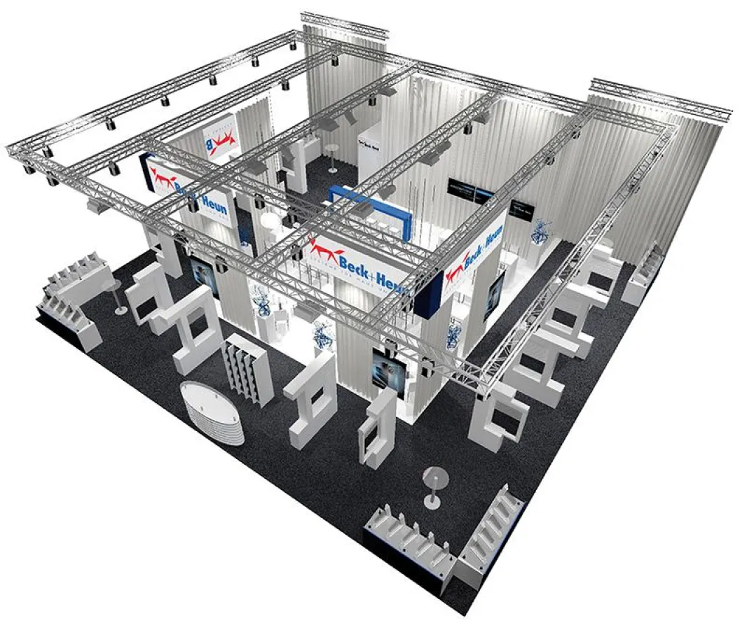 Der Messestand von Beck+Heun ist mit 240 Quadratmetern größer als je zuvor (Quelle: Beck+Heun).