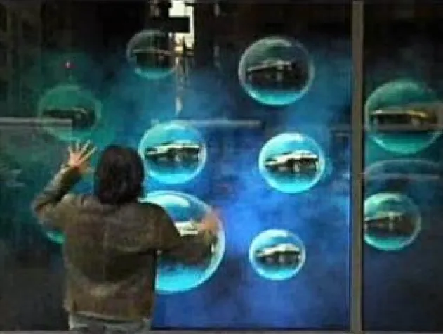 Bild: Im Zeitalter der berührungslosen Technik – das Air Touch Window – Die neue Generation der interaktiven Werbung