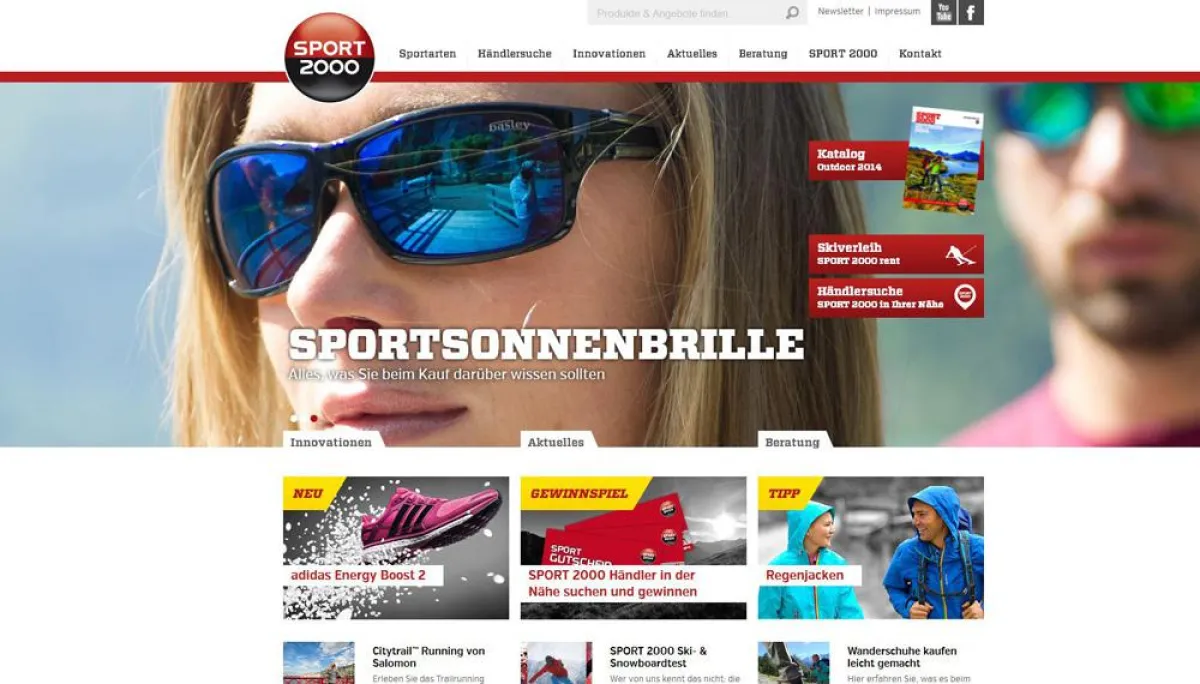 SPORT 2000 launcht im Zuge der Qualitätsoffensive die Website komplett neu.