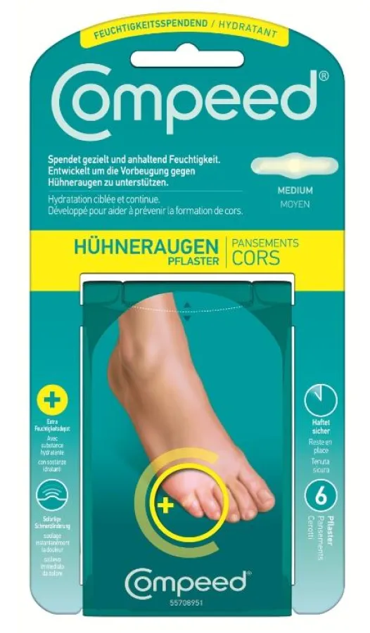 Die neuen Compeed® feuchtigkeitsspendenden Hühneraugenpflaster