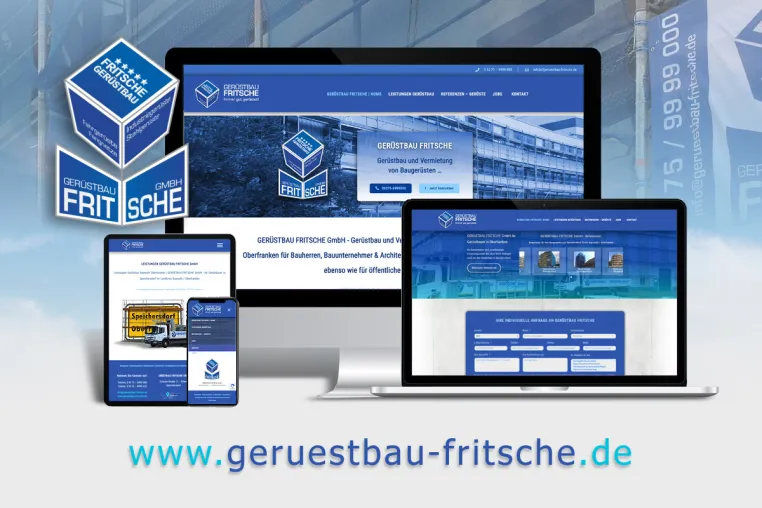 Bild: Webrelaunch bei GERÜSTBAU FRITSCHE GmbH - Gerüstbauer aus Speichersdorf, Lkr Bayreuth / Oberfranken