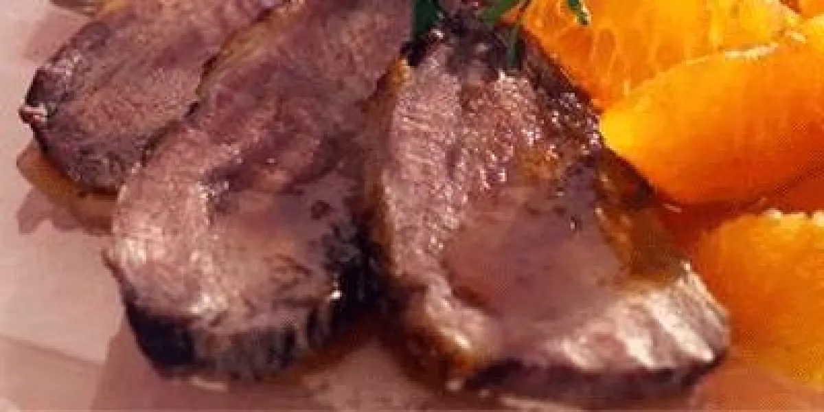 Entenbrust rosa gebraten