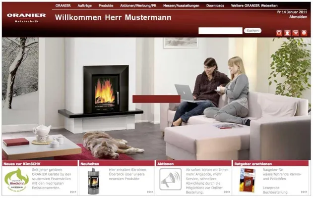 Bild: Oranier Heiztechnik: Fachhändler-Portal ist online