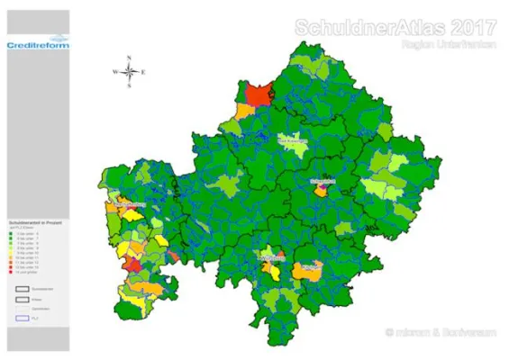Bild: SchuldnerAtlas Region Unterfranken 2017