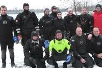 Bild: PADI Tauchlehrerprüfung bei Minusgraden