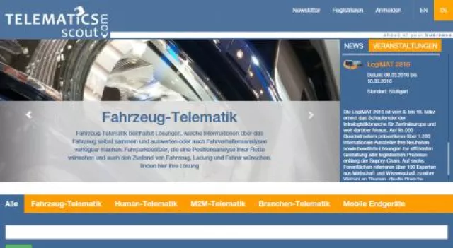 Bild: Telematics-Scout.com: Bereits über 90 Anbieter auf dem Telematik-Marktpatz registriert