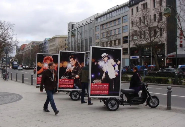 Bild: Mit präsenzstarken Posterbikes und Postertrikes zur ITB 2009 in Berlin