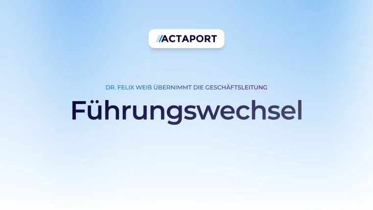Bild: Führungswechsel bei Actaport: Dr. Michael Schäfer übergibt an Dr. Felix Weiß – Wachstumskurs wird fortgesetzt