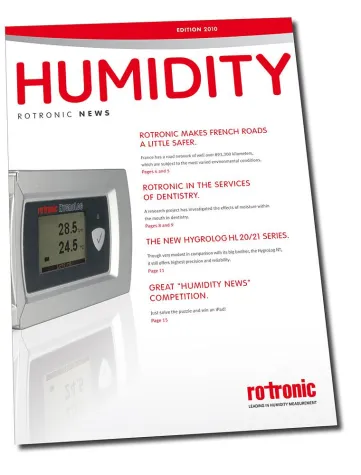 Neu erschienen: ROTRONIC Humidity News 2010 Bild: Neu erschienen: ROTRONIC Humidity News 2010