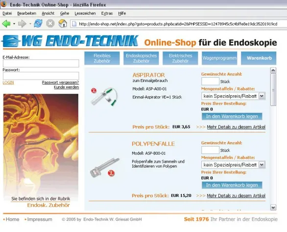 Endoskopie-Produkte ab sofort online bestellen Bild: Endoskopie-Produkte ab sofort online bestellen