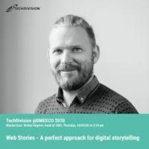 TechDivision hält Masterclass auf der DMEXCO 2020 zum Thema Web Stories Bild: TechDivision hält Masterclass auf der DMEXCO 2020 zum Thema Web Stories
