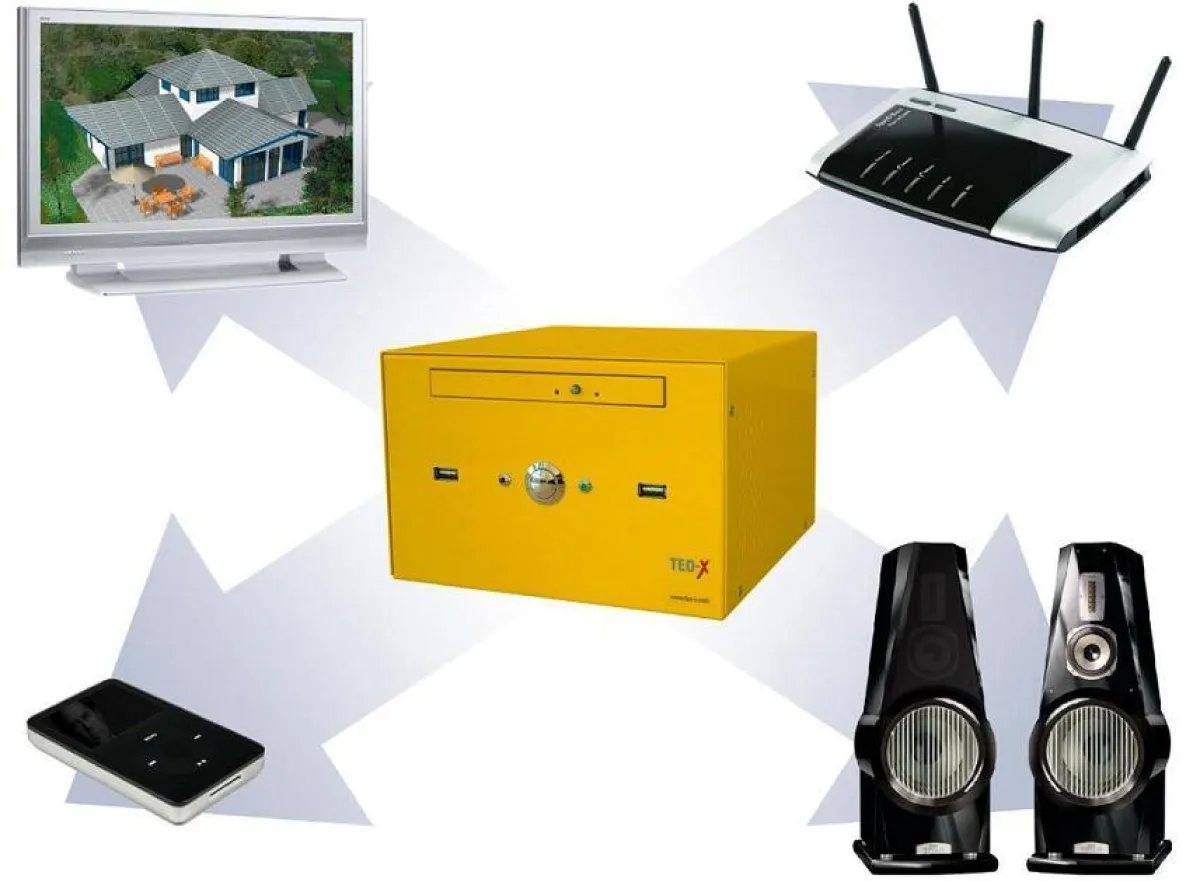 TEO-X als Mediencenter für ökologische Designerhäuser