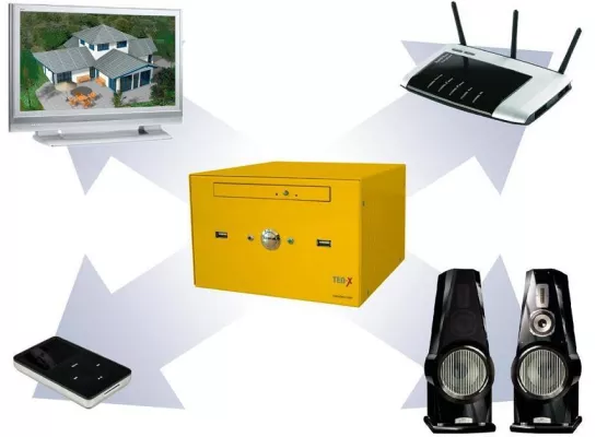 Bild: Roofolution Designer-Haus von David Carson mit TEO-X Media-Center