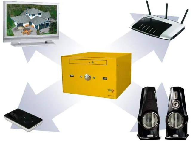 Bild: Roofolution Designer-Haus von David Carson mit TEO-X Media-Center