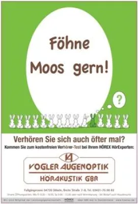 Bild: Föhne Moos gern - HÖREX präsentiert Oster-Motiv ihrer „Verhörer-Kampagne“