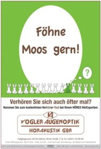 Bild: Föhne Moos gern - HÖREX präsentiert Oster-Motiv ihrer „Verhörer-Kampagne“