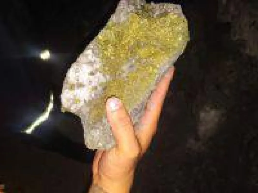 Stein mit Mineralien durchsetzt