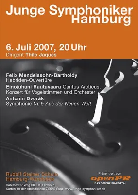 Bild: openPR präsentiert das Sommerkonzert der Jungen Symphoniker Hamburg am 6. Juli 2007