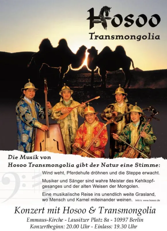 Hosoo & Transmongolia - Konzertplakat