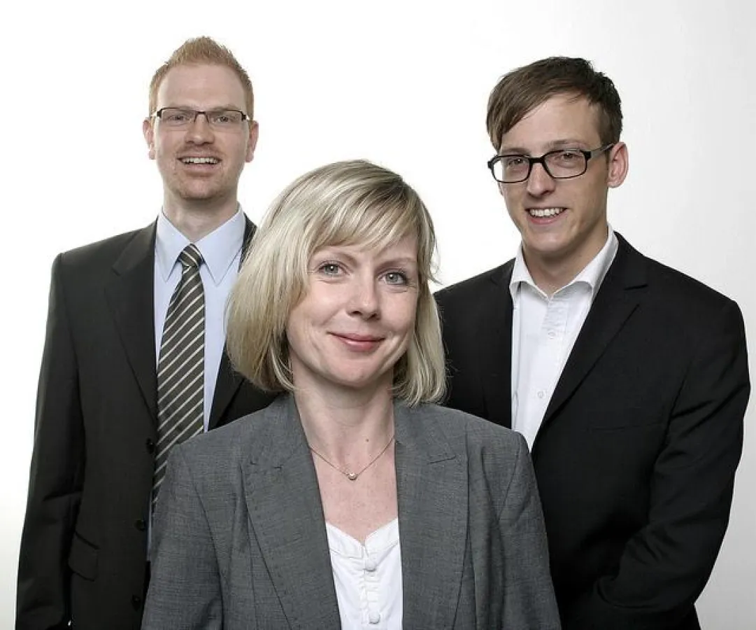 Dennis Bohlsen, Corinna Eisenhofer, Stefan Mies (v.l.)