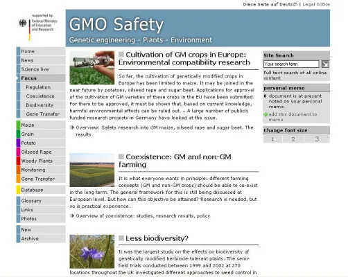 Bild: Biosicherheit gentechnisch veränderter Pflanzen: Bundesforschungsministerium setzt auf Transparenz / Informationsportal BioSicherheit.de jetzt auf Englisch