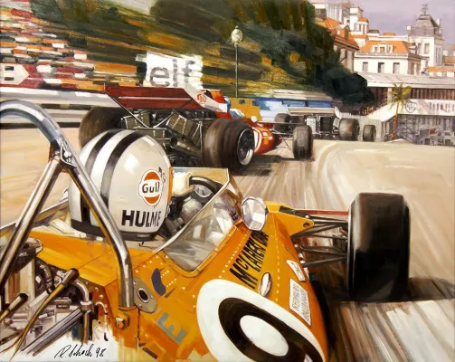 Bild: Ein von Fürst Albert II. von Monaco signiertes Bild für den guten Zweck