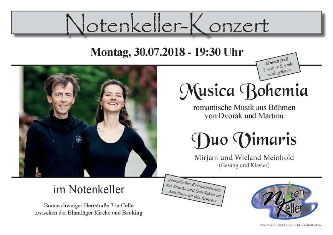 Notenkeller-Konzert am 30.07.2018 in Celle