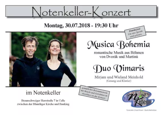 Bild: Notenkeller-Konzert „MUSICA BOHEMIA“ in Celle