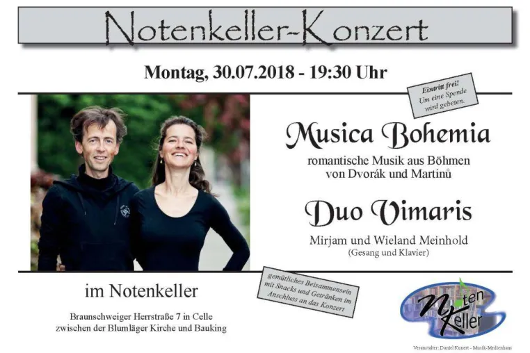 Notenkeller-Konzert „MUSICA BOHEMIA“ in Celle Bild: Notenkeller-Konzert „MUSICA BOHEMIA“ in Celle