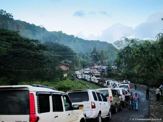 10 Jahre illegal: "Menschensafari"-Straße in Indien bleibt geöffnet Bild: 10 Jahre illegal: "Menschensafari"-Straße in Indien bleibt geöffnet