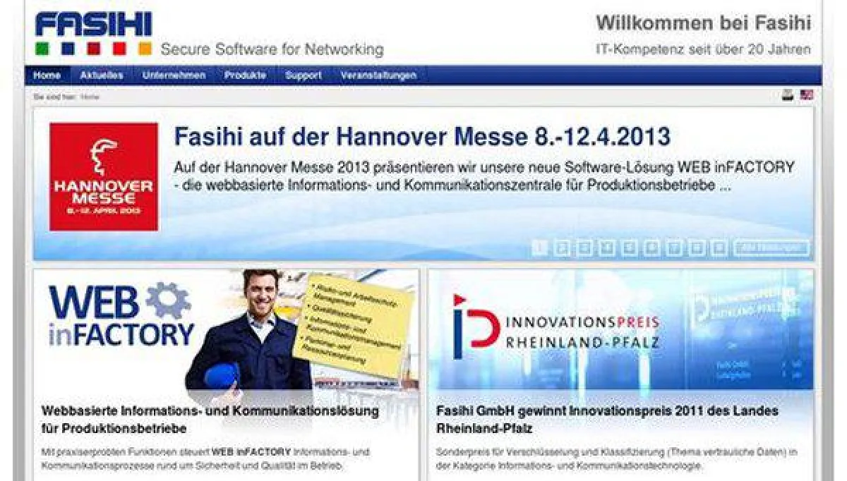 Auf der Hanover Messe 2013 wird die Fasihi GmbH ihr neues Produkt WEB inFACTORY präsentieren. Foto: