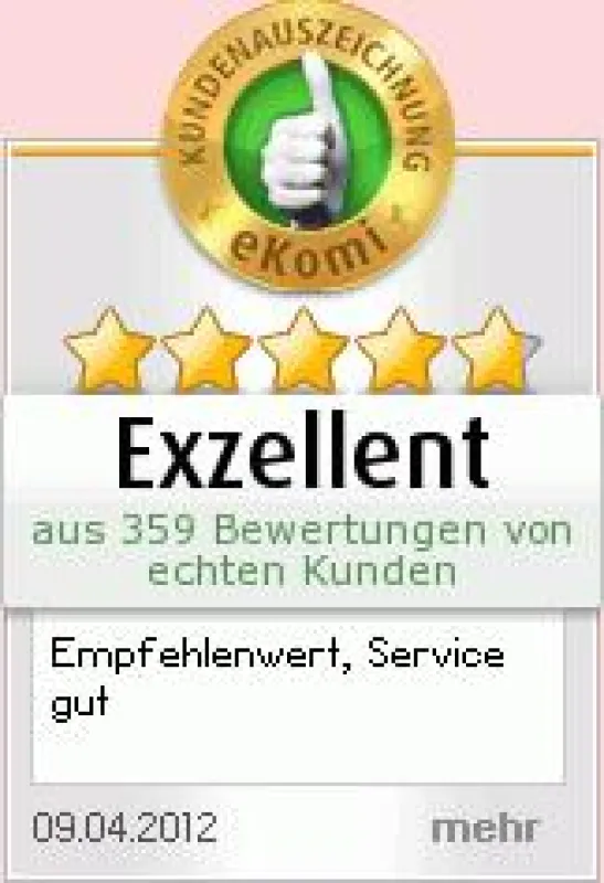 Kunden bewerten die Immoticket24.de-Dienstleistung mit 