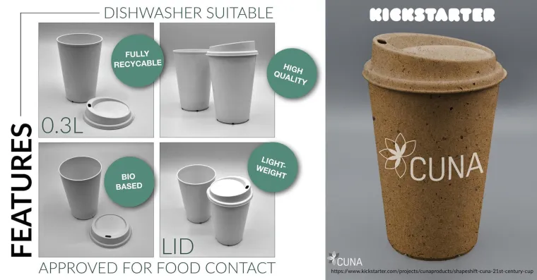 Bild: CUNA produziert nachhaltige Becher