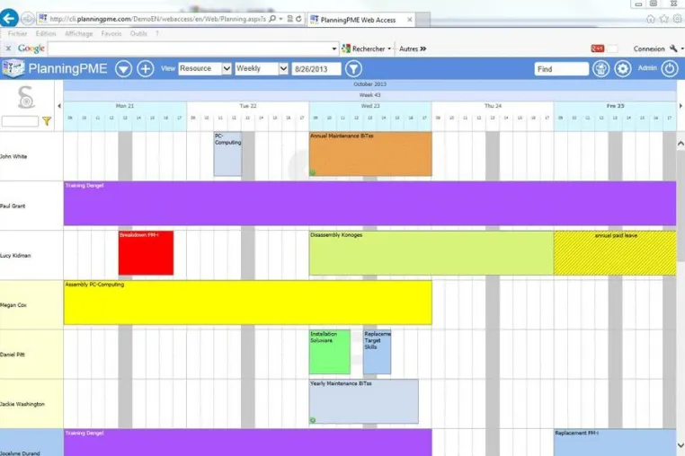 Bild: PlanningPME WebAccess - Die Software zur Personaleinsatzplanung in der Cloud