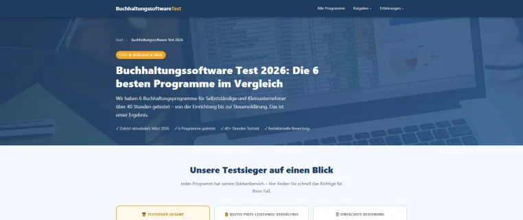 Bild: Buchhaltungssoftware-Test 2026: Wo sich der Preis lohnt – und wo er lügt