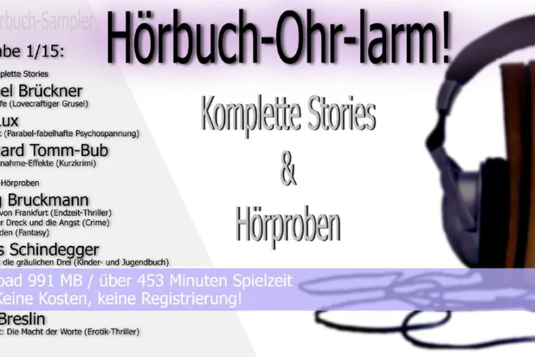 Bild: "Hörbuch-Ohr-larm!" Debut des kostenlosen Downloadsamplers.