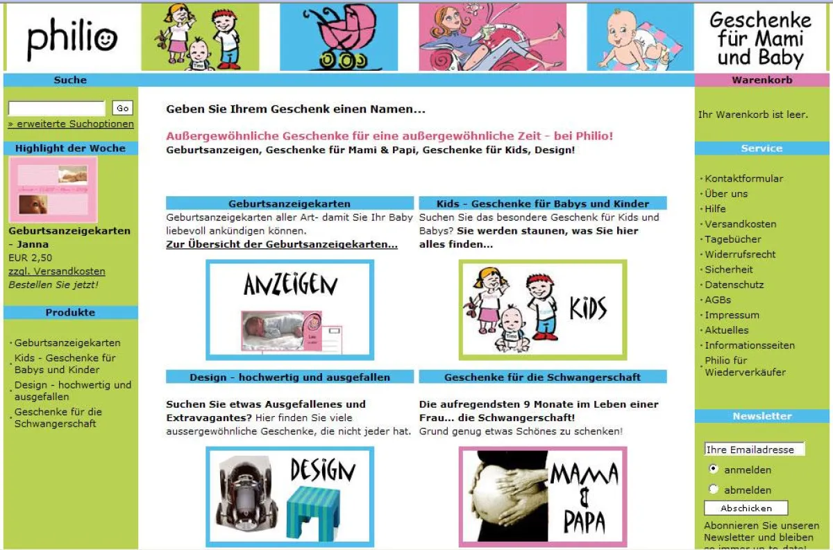 philio - das besondere Geschenkeportal im Internet