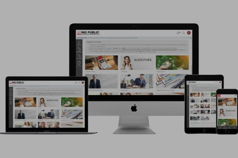 GOING PUBLIC! erweitert IDD-WBThek: Neue, zeitgemäße Weiterbildungsthemen für Versicherungsvermittler Bild: GOING PUBLIC! erweitert IDD-WBThek: Neue, zeitgemäße Weiterbildungsthemen für Versicherungsvermittler