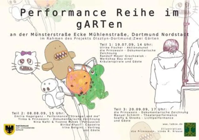 Bild: Performance Reihe im gARTen in der Dortmunder Nordstadt