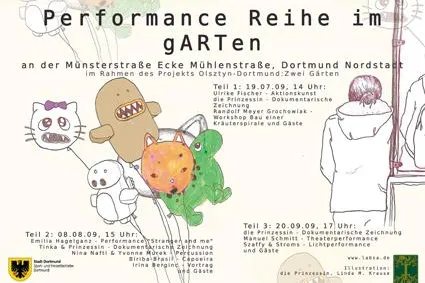 Bild: Performance Reihe im gARTen in der Dortmunder Nordstadt