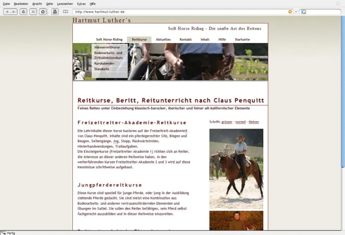 Barrierefreier Internetauftritt für Claus Penquitt-Trainer Hartmut Luther Bild: Barrierefreier Internetauftritt für Claus Penquitt-Trainer Hartmut Luther