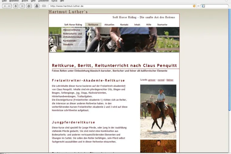 Barrierefreier Internetauftritt für Claus Penquitt-Trainer Hartmut Luther Bild: Barrierefreier Internetauftritt für Claus Penquitt-Trainer Hartmut Luther