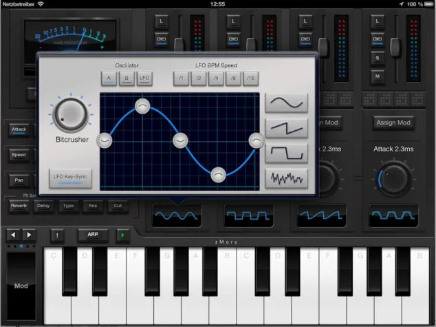 Bild: iPad Synthesizer zMors im Appstore