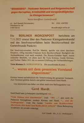 Bild: Viola Kleinau (lt. MORGENPOST):    Die ausufernden Kosten ...  "… waren mit dem gesamten Vorstand abgestimmt".