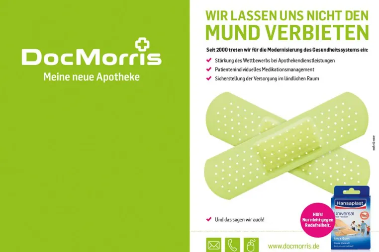 DocMorris Anzeige im Satiremagazin "Almanach" des Bundespresseballs 2013 Bild: DocMorris Anzeige im Satiremagazin "Almanach" des Bundespresseballs 2013