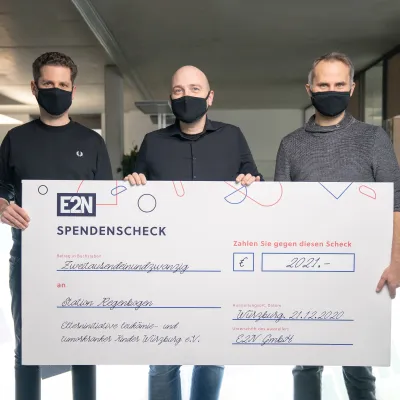 Bild: E2N spendet für einen guten Start ins neue Jahr an die Station Regenbogen