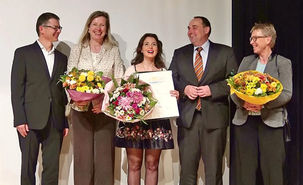 Mitglieder der Turtle Foundation beim Empfang des Binding-Preises in Vaduz, Liechtenstein