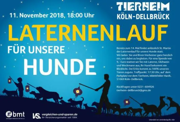 Bild: 14. Laternenlauf am Tierheim Köln-Dellbrück - wir sind dabei!